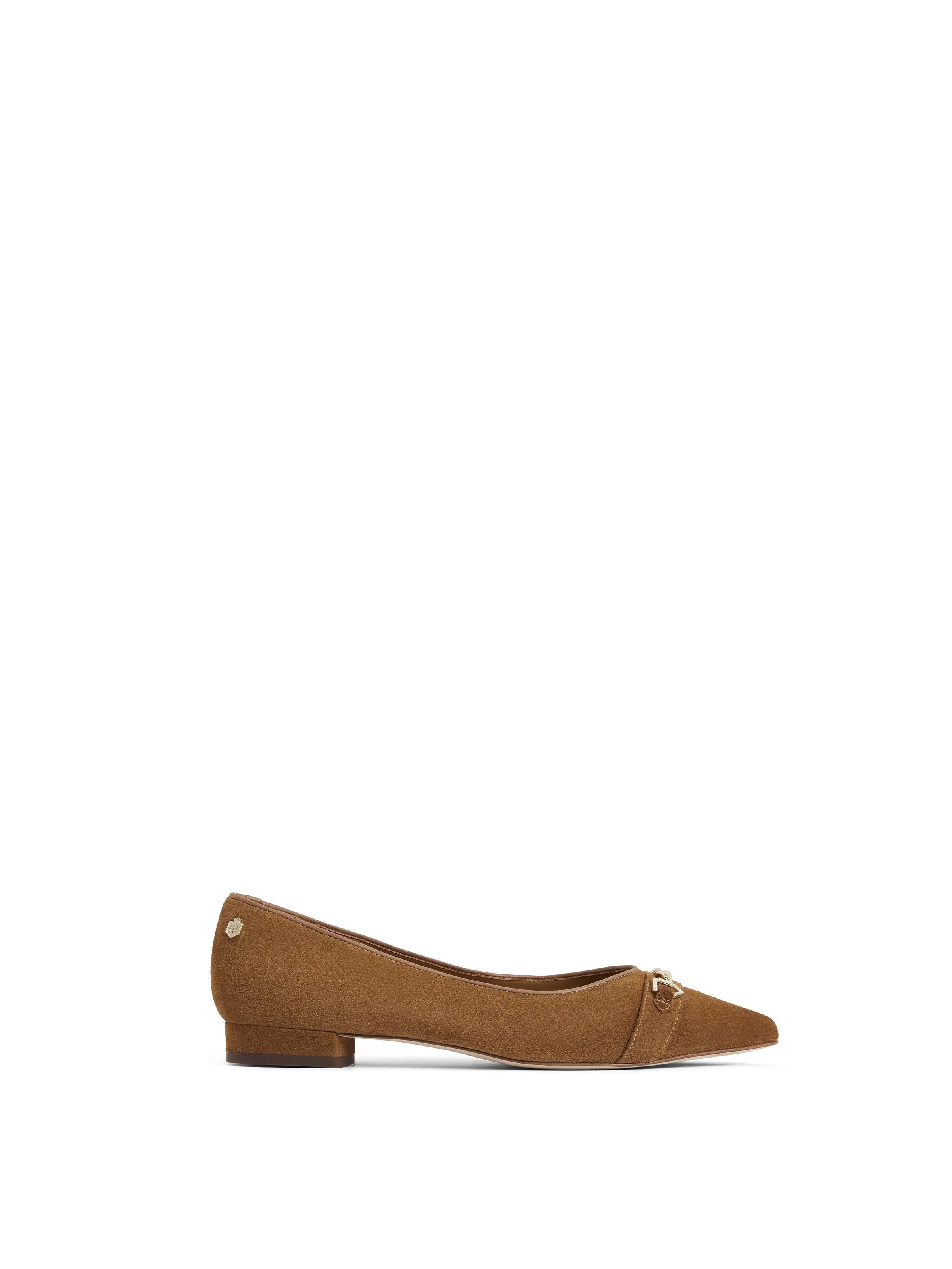 Apsley Ballet Pump Tan Suede