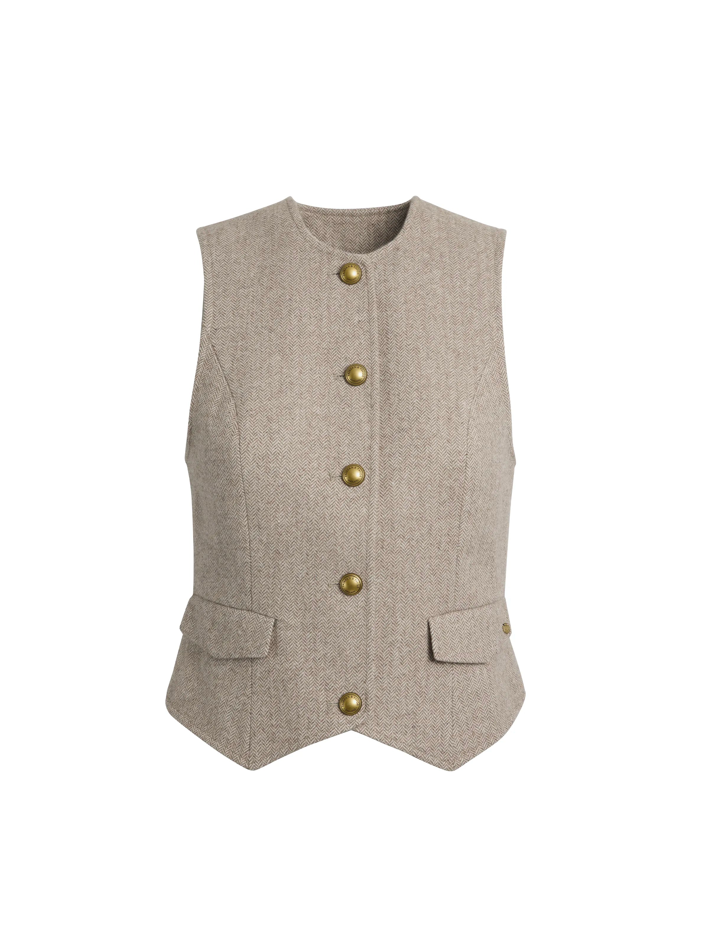 Eleanor - Women's Waistcoat - Almond 