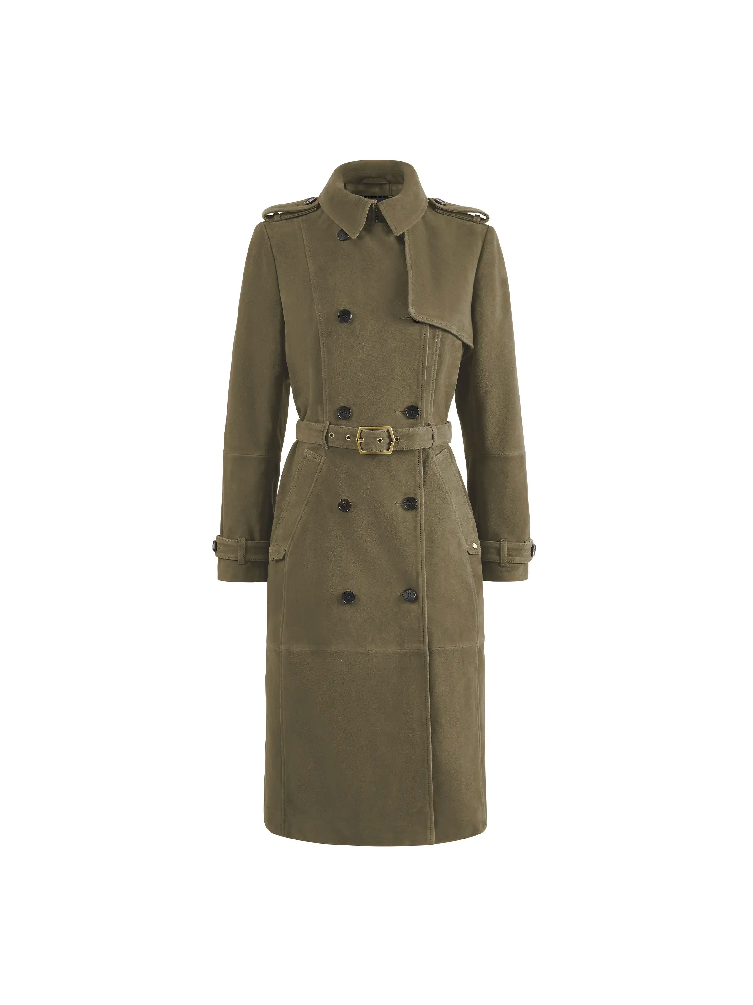 Michael kors suede trench coat best sale