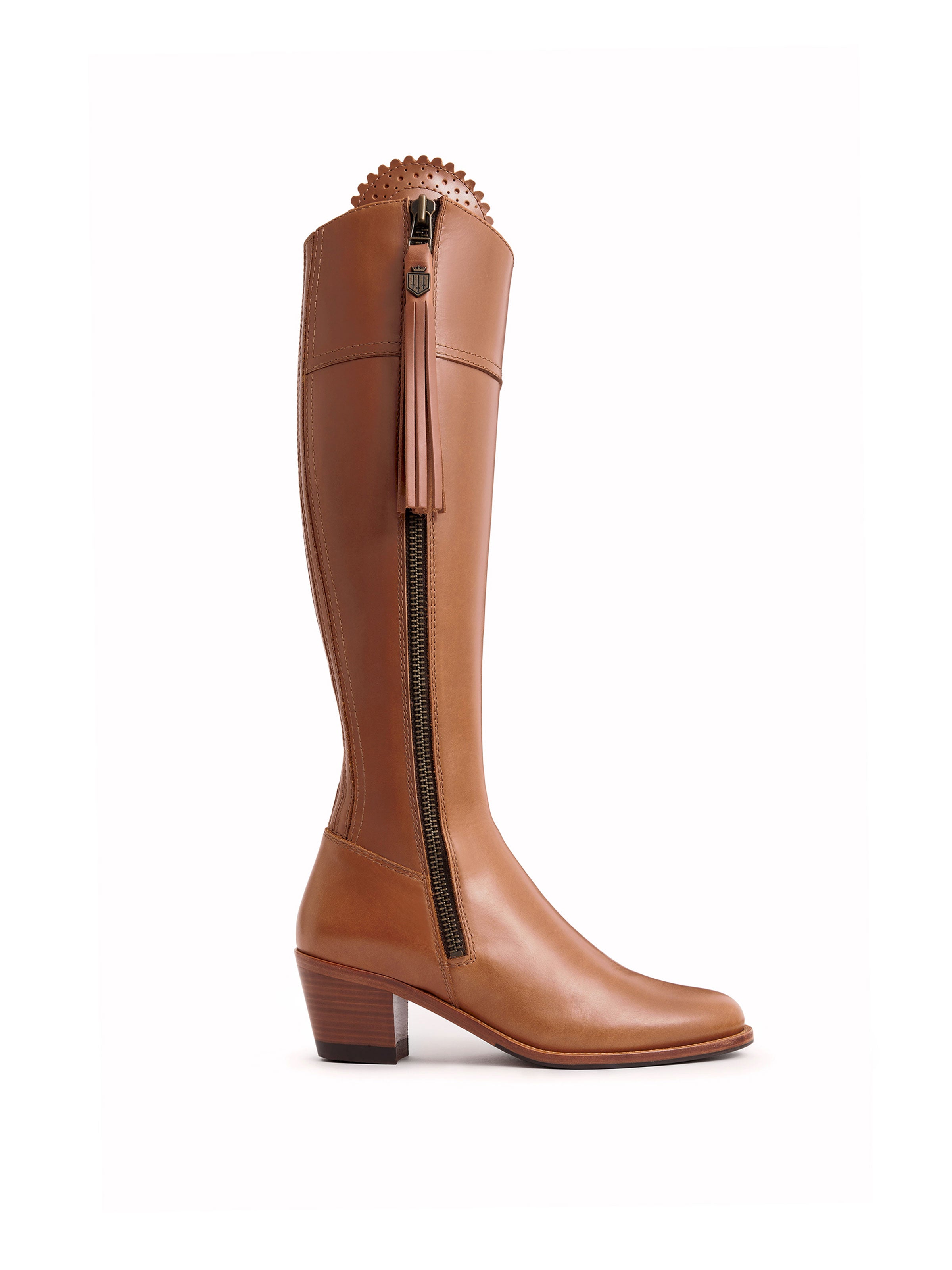 Leather tan boots ladies best sale