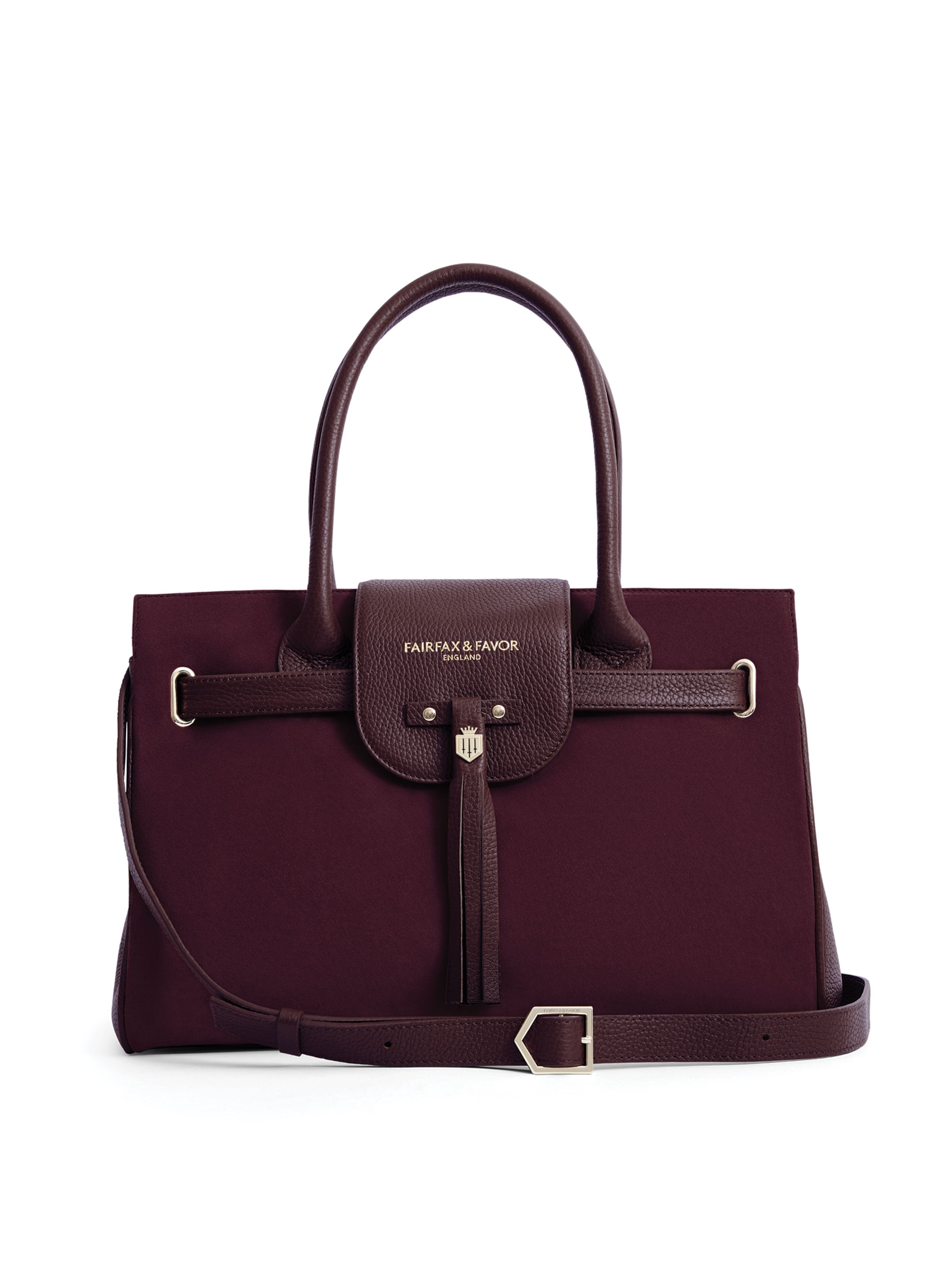 The Windsor Women s Handbag Plum Suede Fairfax Favor