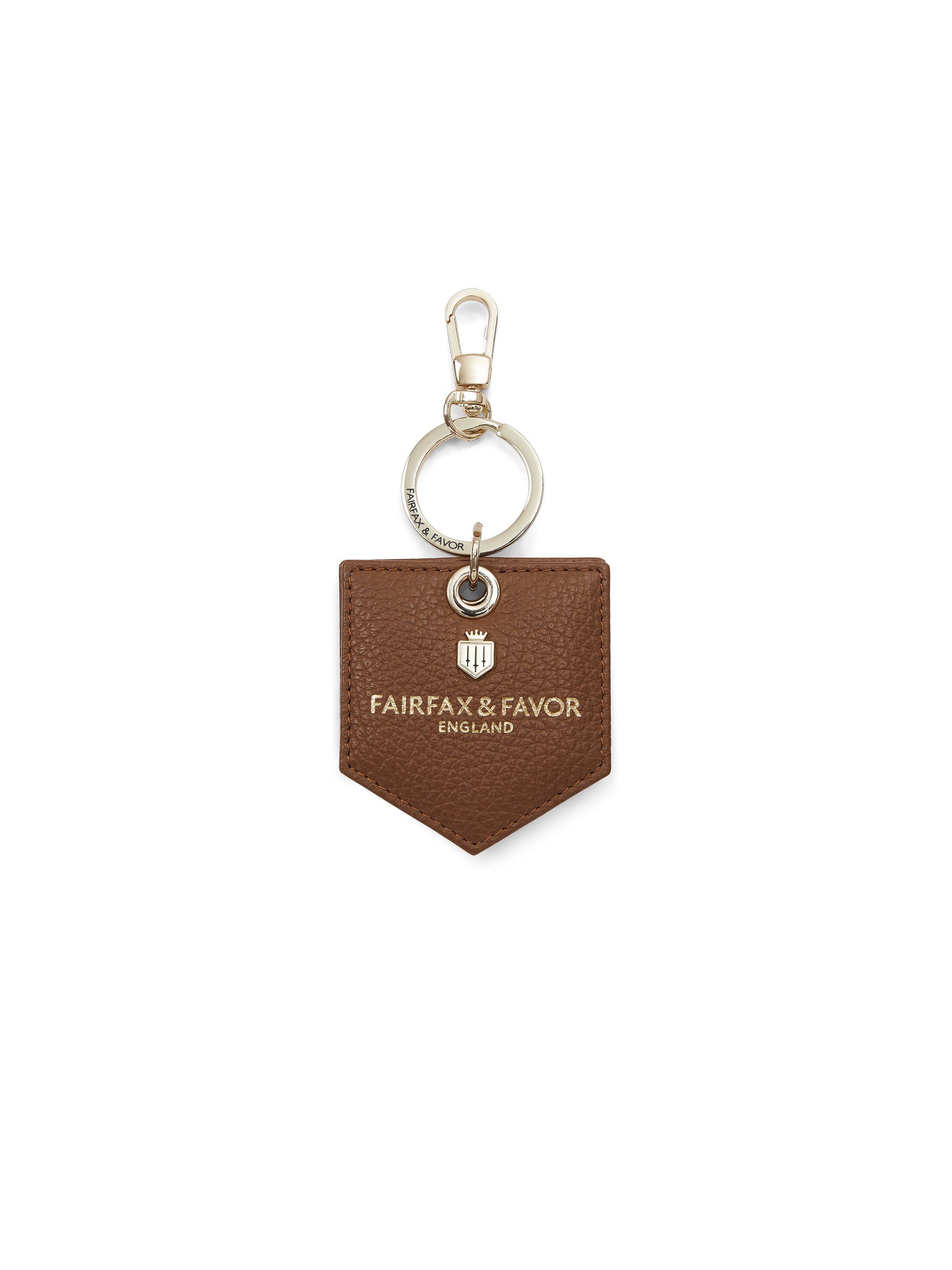 Keyring Mirror - Pebbled Tan Leather | Fairfax & Favor