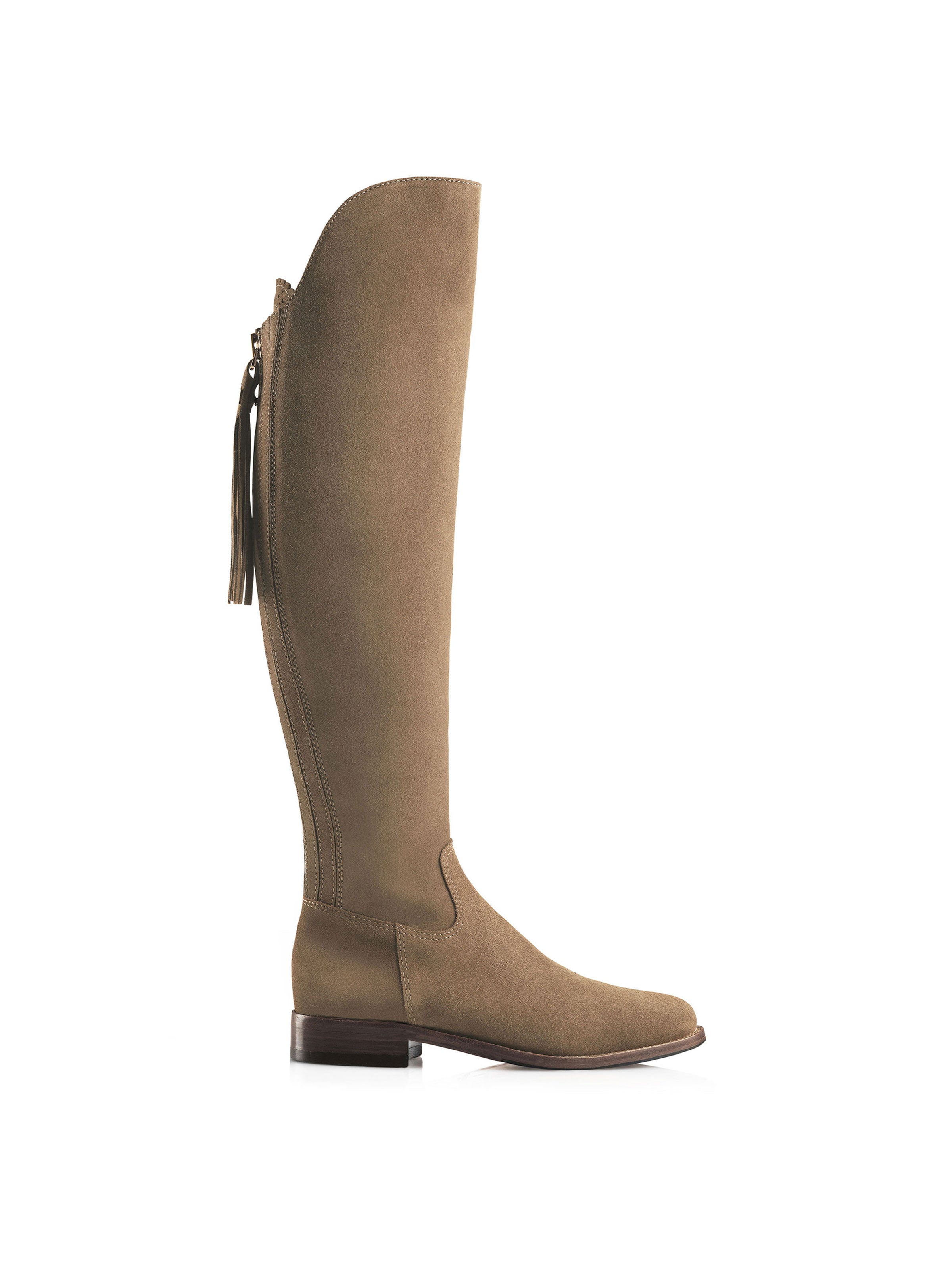 Taupe knee high boots on sale flat