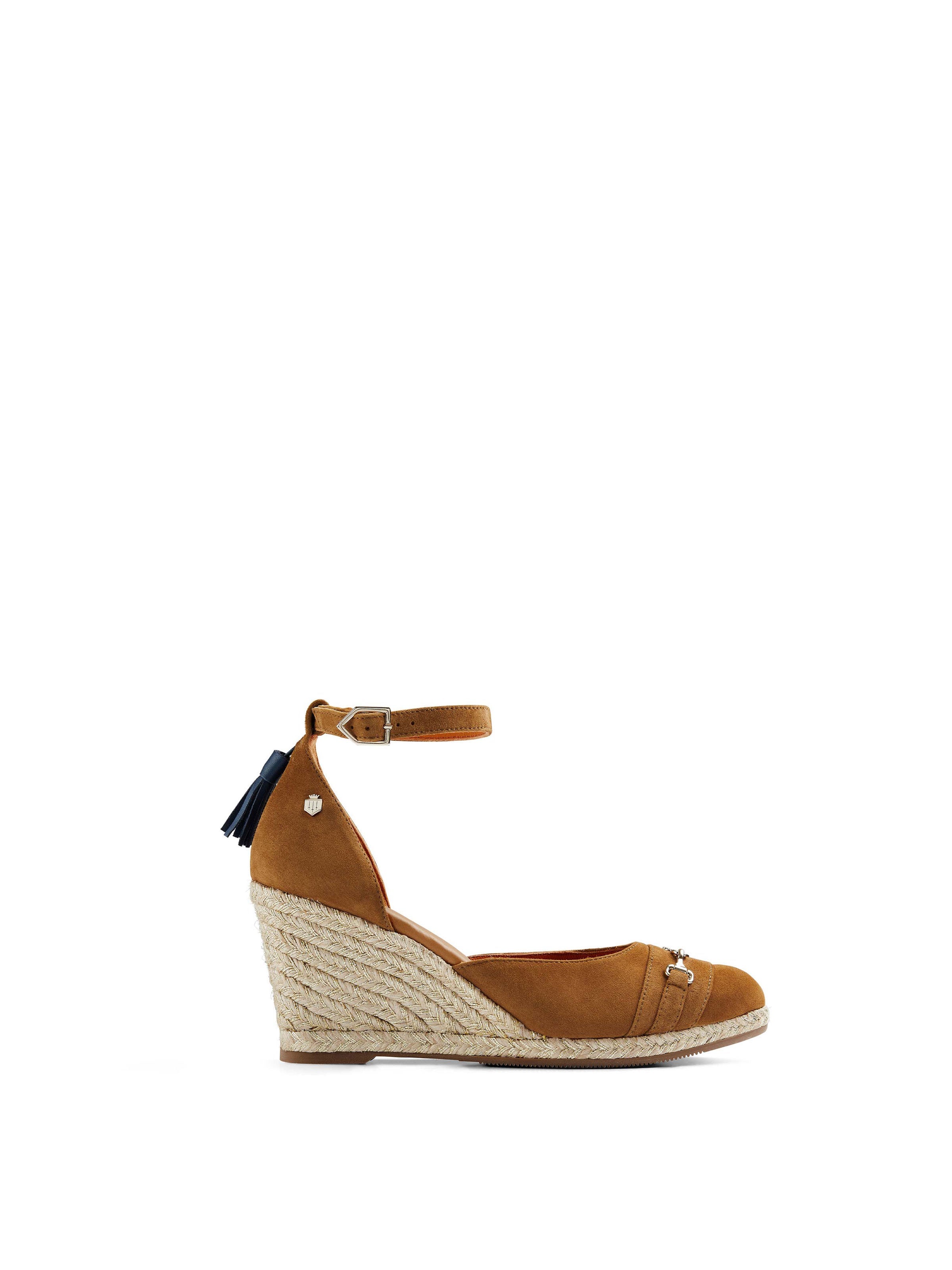 Florence Women s Espadrilles Wedges Tan Suede Fairfax Favor