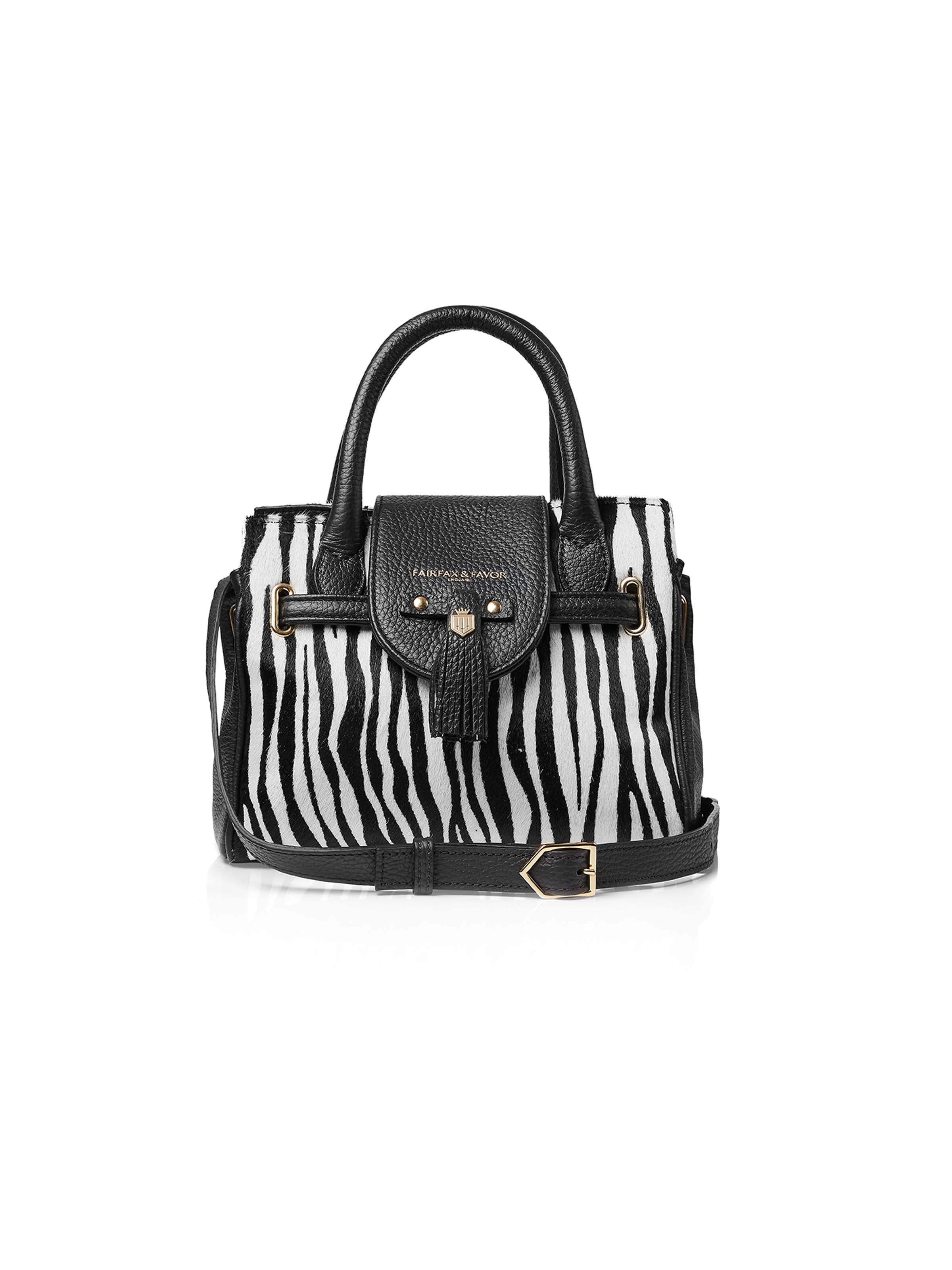 Mini Windsor Women s Handbag Zebra Haircalf Fairfax Favor