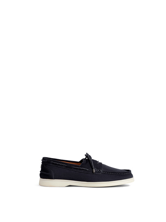 The Wells - Men's Deck Shoes - Navy Suede