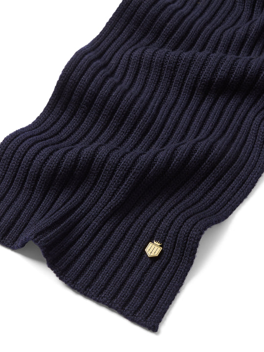 The Signature Men's Scarf - Men's Scarf - Navy Wool