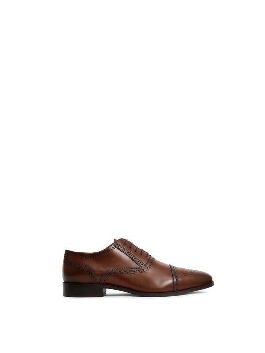 The Houghton - Men's Brogues - Dark Tan Leather