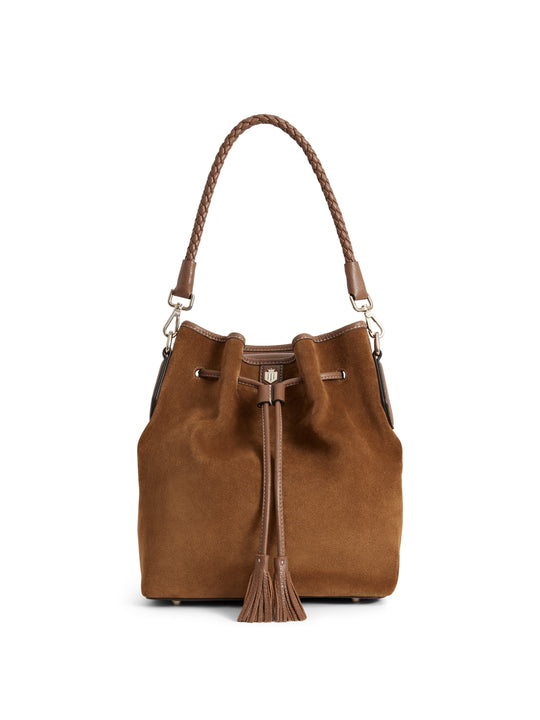 The Bibury - Women's Bucket Bag - Tan Suede