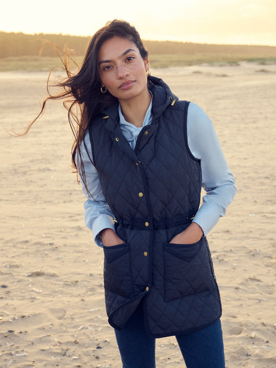Millie Quilted Gilet - Navy