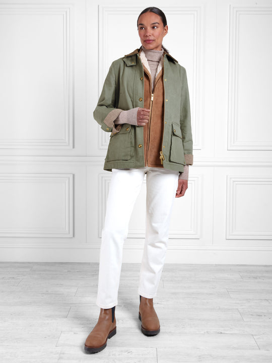 The Olivia - Women's Waxed Jacked - Pistachio