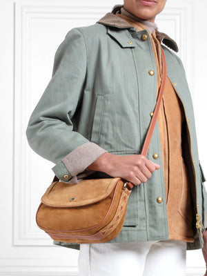 The Ohio - Women's Handbag - Tan Suede