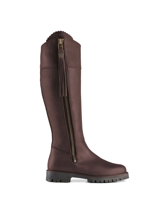 The Explorer - Women's Waterproof Boots - Mahogany Leather, Regular Calf