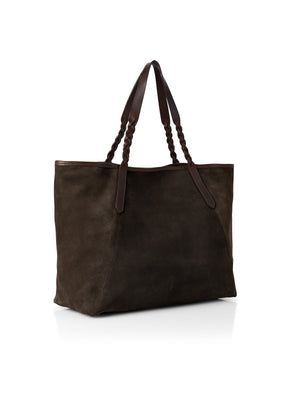 The Burford - Women's Tote Bag - Chocolate Suede | Fairfax & Favor