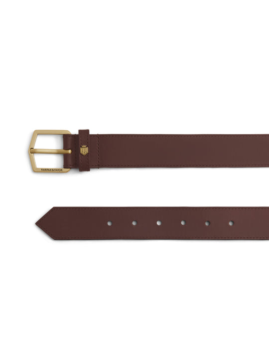 The Wentworth - Men's Belt - Mahogany Leather