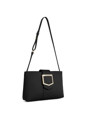 Belmont Shoulder Bag - Black Satin