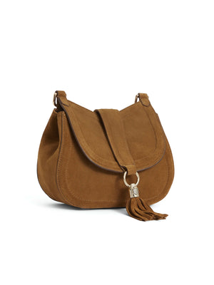 Langham Messenger Bag - Tan Suede