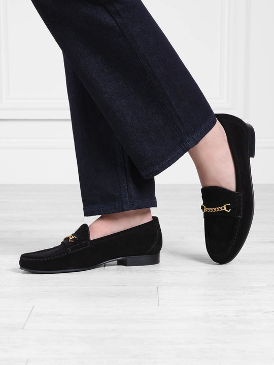 The Apsley - Women's Loafers - Black Suede