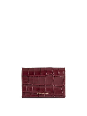 The Ashwell - Women's Purse - Ruby Croc Print Leather