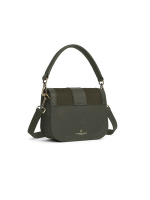 Clarence Handbag - Moss Green Suede