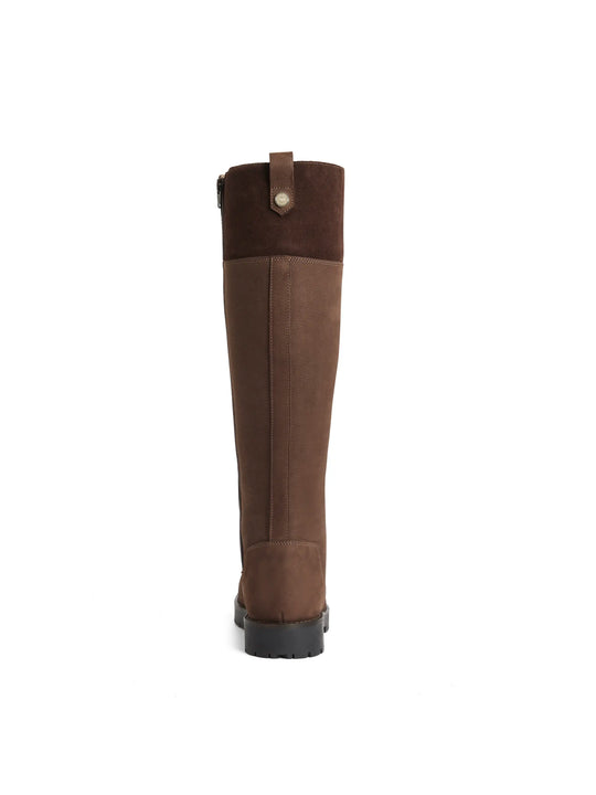 Knee High Shearling Lined Anglesey - Chocolate Nubuck