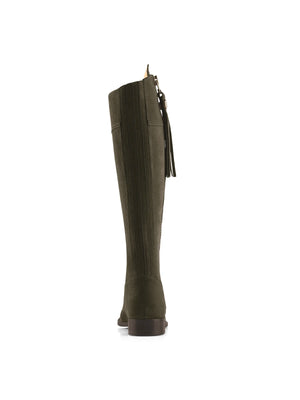 Green suede tall boots best sale