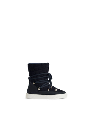 The Aspen - Women's Shearling Lined Ski Boots - Navy Suede