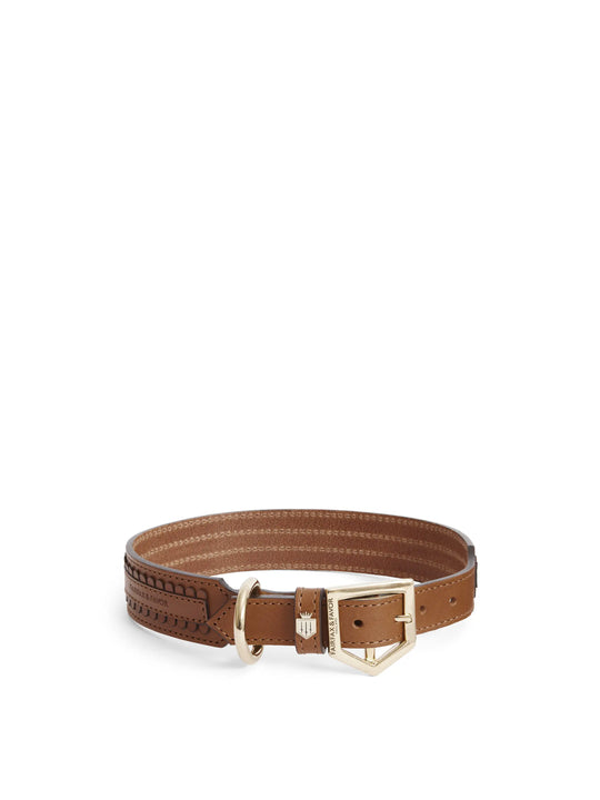 The Bakewell - Dog Collar - Tan Leather