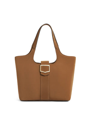 The Belmont - Women's Tote Bag - Tan Suede