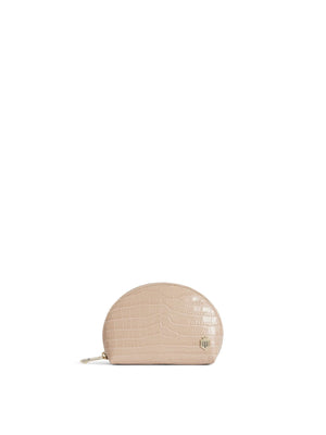 The Chiltern - Women's Coin Purse - Blush Croc Print Leather