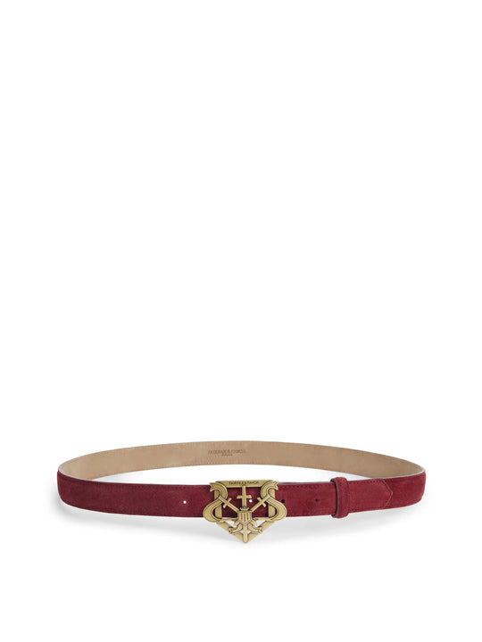 The Clarence Belt - Women's Belt - Ruby Suede