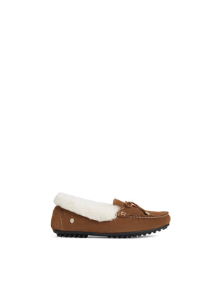 The Henley - Women's Slipper - Tan Suede & Cream