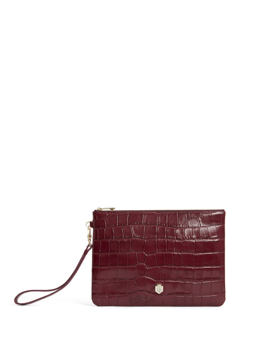 Highbury Clutch - Ruby Croc