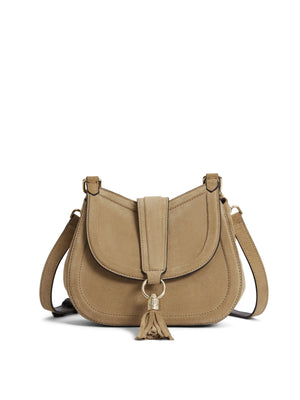 The Langham - Women's Messenger Bag - Caramel Suede