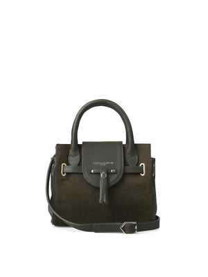 The Windsor - Women's Mini Handbag - Moss Green Suede