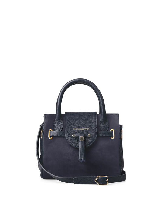 The Windsor - Women's Mini Handbag - Navy Suede