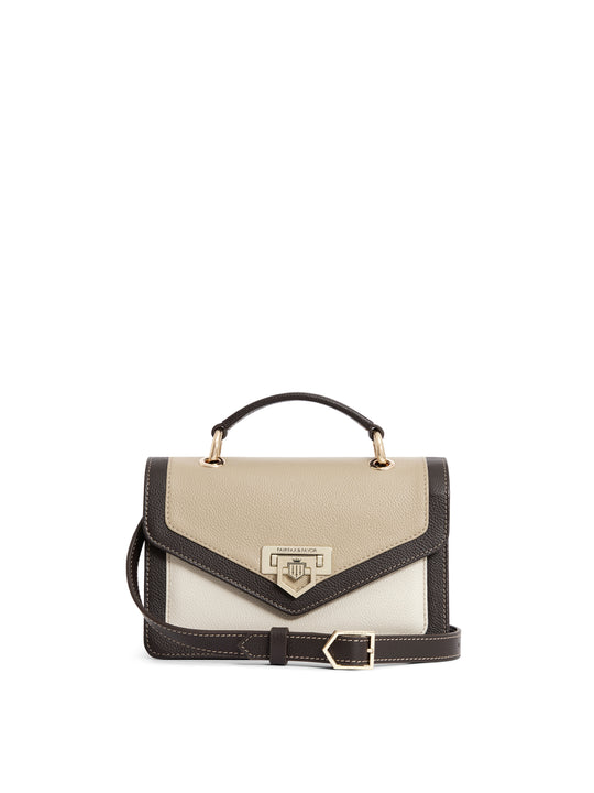 The Loxley - Women's Crossbody Bag - Neutral Tri-Colour Leather