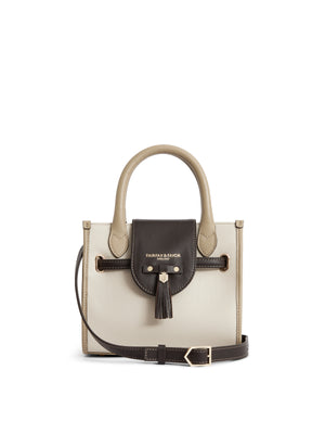 The Windsor - Women's Mini Handbag - Neutral Tri-Colour Leather