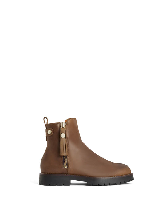 The Oakham - Women's Waterproof Ankle Boots - Oak Leather