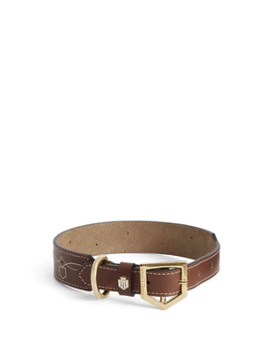 Rockingham Dog Collar - Tan Leather