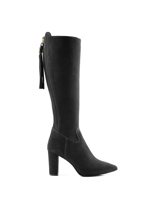 The Soho - Women's Heeled Boots - Black Suede