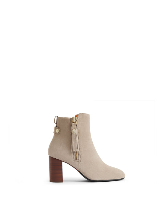 The Oakham - Women's Ankle Boots - Stone Suede