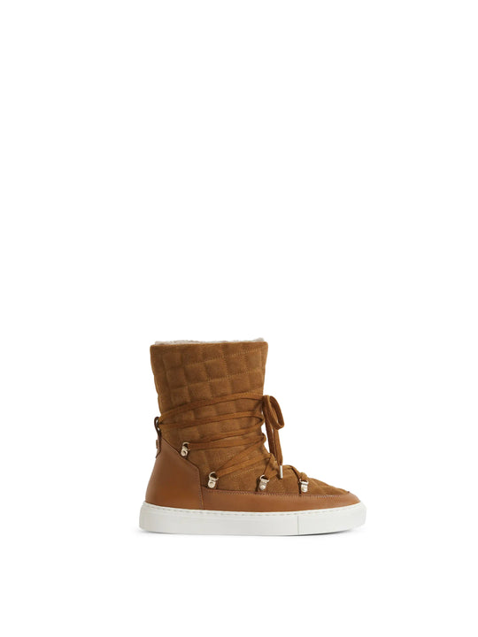 The Aspen - Women's Shearling Lined Ski Boots - Tan Suede