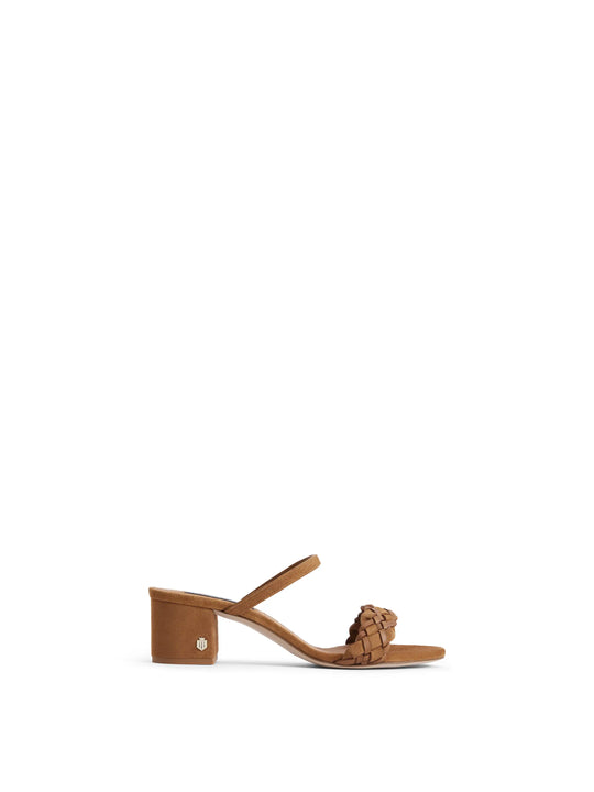 The Tuscany - Women's Mid Heel Sandals - Tan Suede