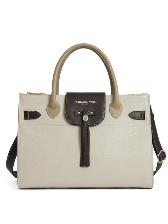 The Windsor - Women's Work Bag - Neutral Tri-Colour Leather