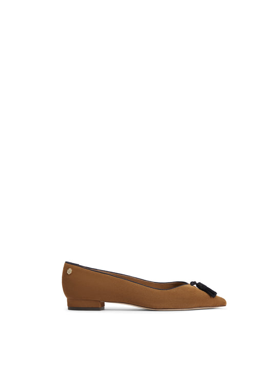 The Newbury - Women's Pumps - Tan & Navy Suede