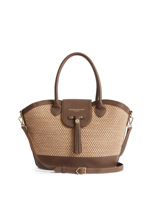 The Windsor - Women's Basket Bag - Tan Leather