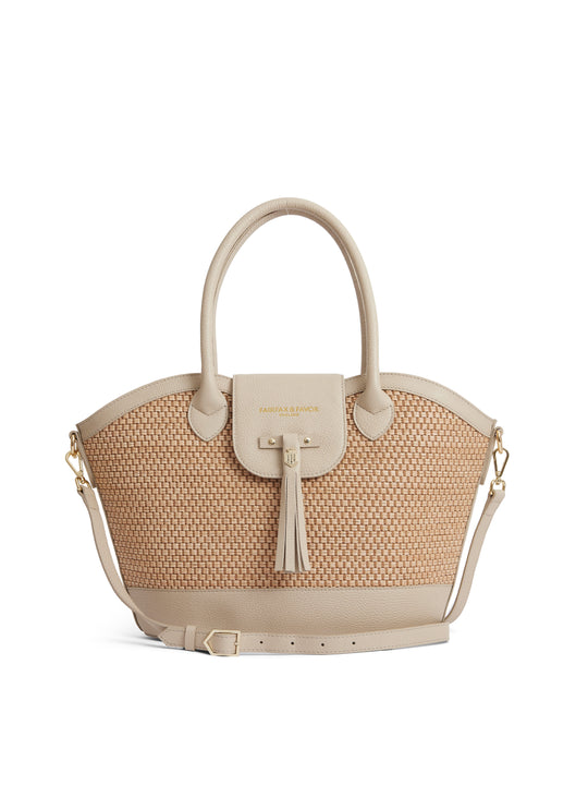 The Windsor - Women's Basket Bag - Stone Leather