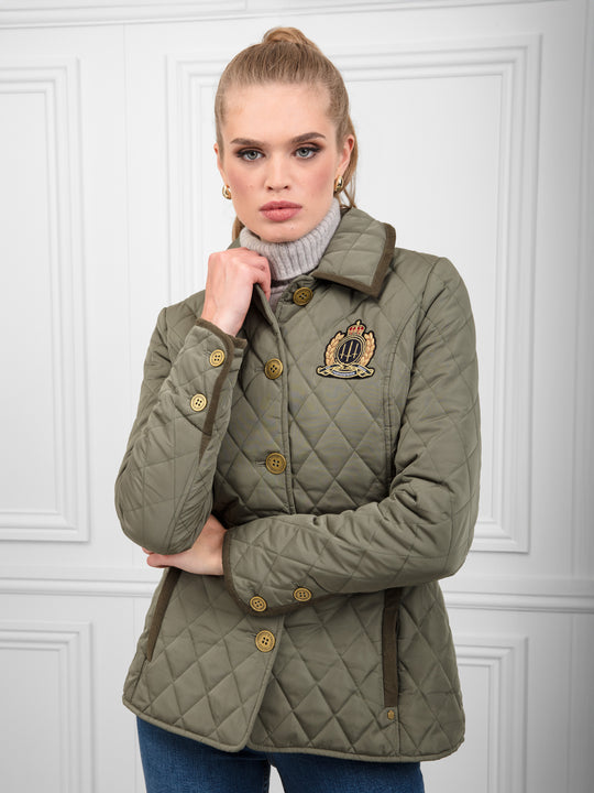 The Bella Quilted Jacket Sage