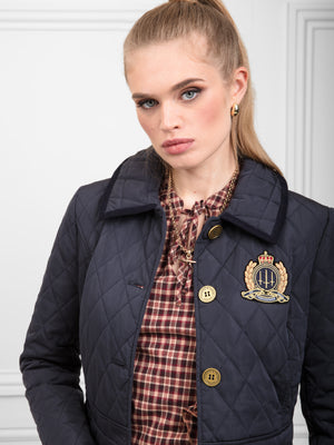 The Bella - Women's Jacket in Navy Quilt